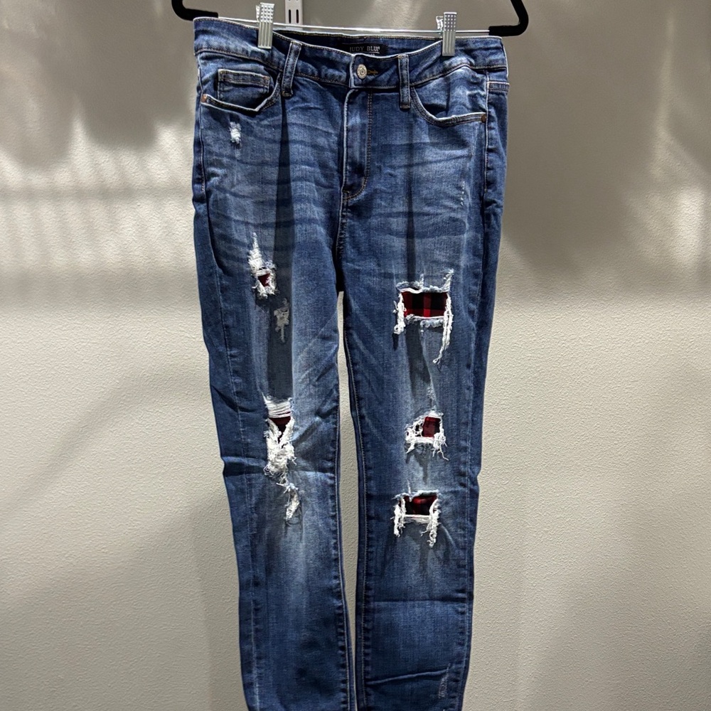 Judy Blue Ripped Dark Blue Skinny Jeans